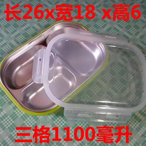 五四三格不銹鋼分隔飯盒微波爐便當盒小學生學校成人員工保溫餐盒-細節圖4
