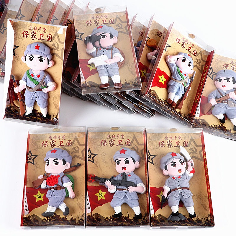 軍人物冰箱貼磁貼長徵紀念中國特色立體創意旅遊紀念品-細節圖6