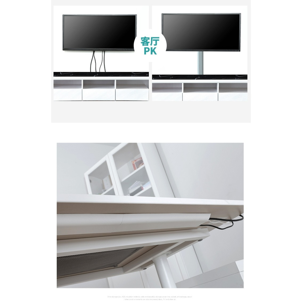 電線整理神器收納纏繞卡線盒網線電腦線扣束線管電源線保護套防咬-細節圖10