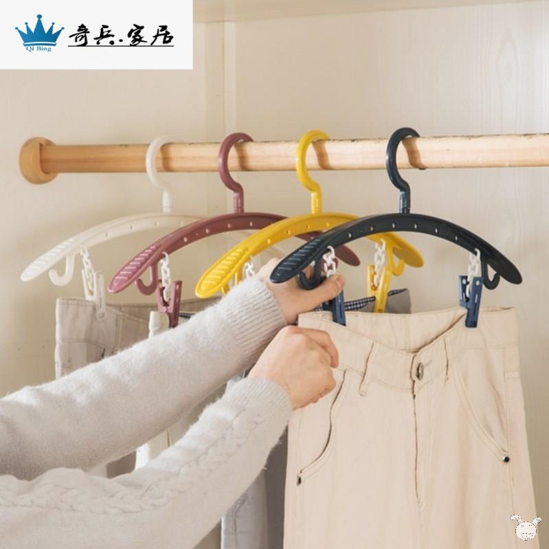 晾襪子的架子衣架帶夾子晾衣架帶夾家用衣服撐子曬襪子晾衣夾-細節圖2