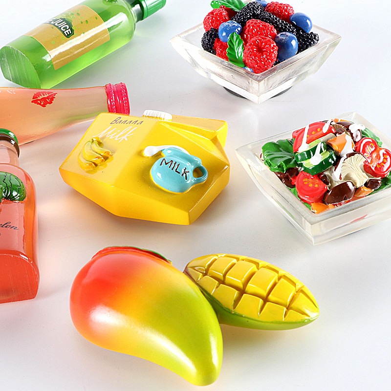 仿真立體水果冰箱貼磁貼牛奶盒大吉大利蘋果桔子磁鐵-細節圖2