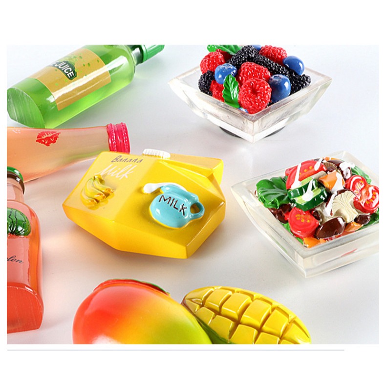 仿真立體水果冰箱貼磁貼牛奶盒大吉大利蘋果桔子磁鐵-細節圖8