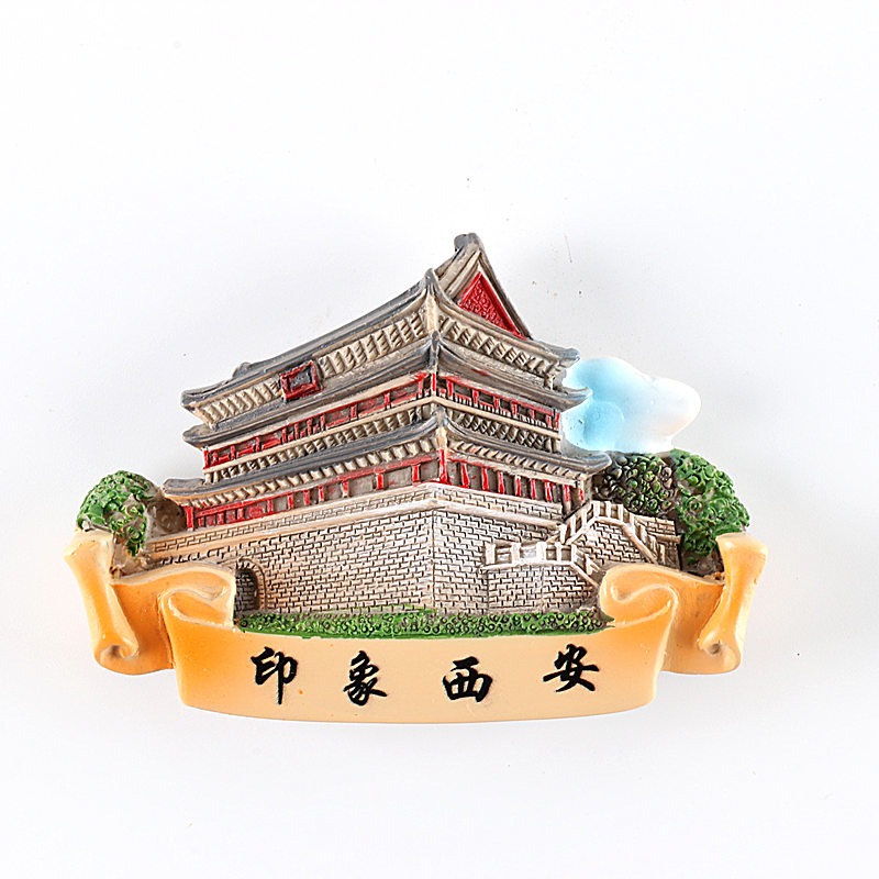 中國陜西安兵馬俑冰箱貼磁貼立體人物大雁塔鼓樓磁鐵-細節圖2