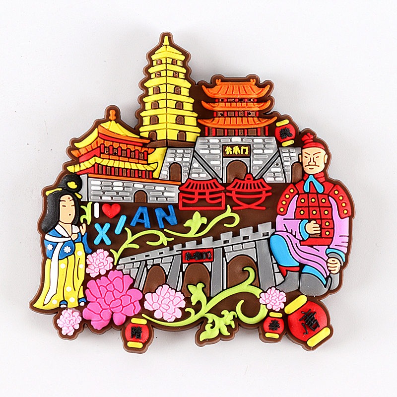 立體冰箱貼長沙四川重慶成都武漢西藏寧夏新疆西安旅遊紀念品磁貼-細節圖2