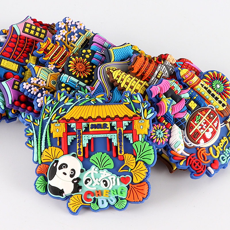 立體冰箱貼長沙四川重慶成都武漢西藏寧夏新疆西安旅遊紀念品磁貼-細節圖7