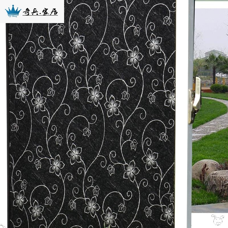 家用貼紙壁紙自粘商鋪遮陽貼墻紙窗花紙遮陽擋全遮光廁所窗貼避光-細節圖3