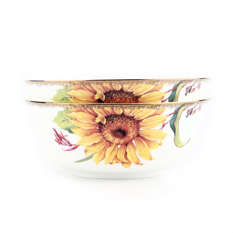 高檔陶瓷麪碗 6英寸家用骨瓷湯碗 創意無鉛酒店飯碗兩只裝-細節圖5