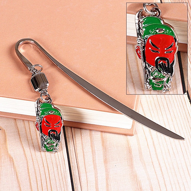 書簽古典中國風京劇戲曲臉譜金屬梁祝三國人物創意小禮物出國紀念-細節圖4