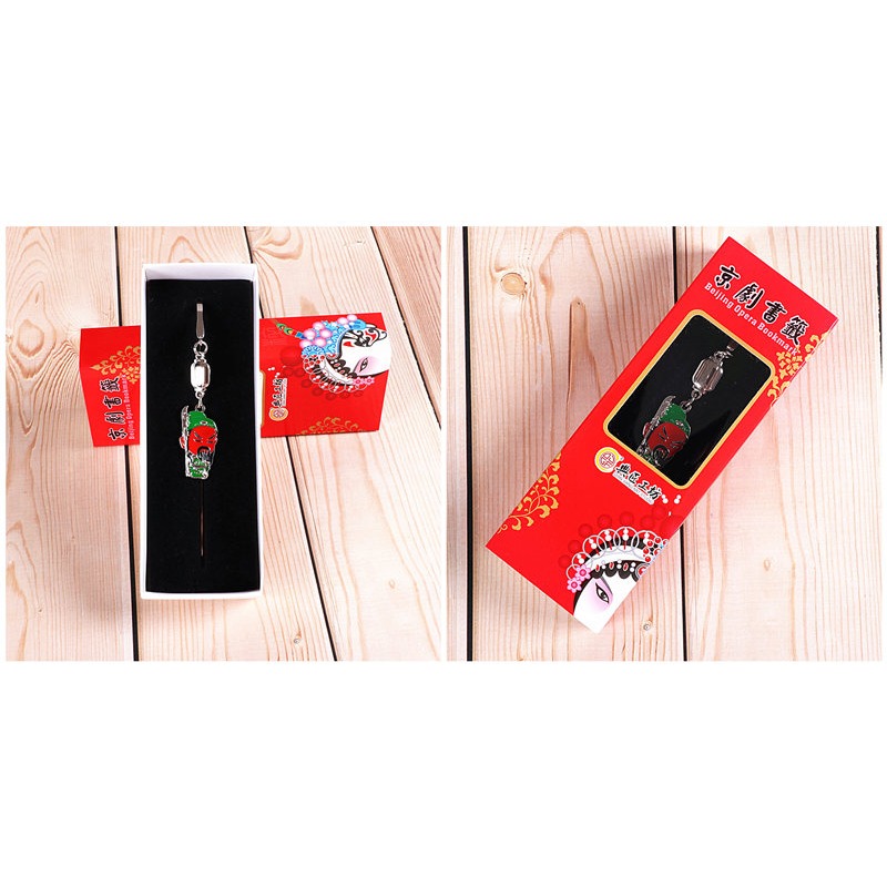 書簽古典中國風京劇戲曲臉譜金屬梁祝三國人物創意小禮物出國紀念-細節圖7