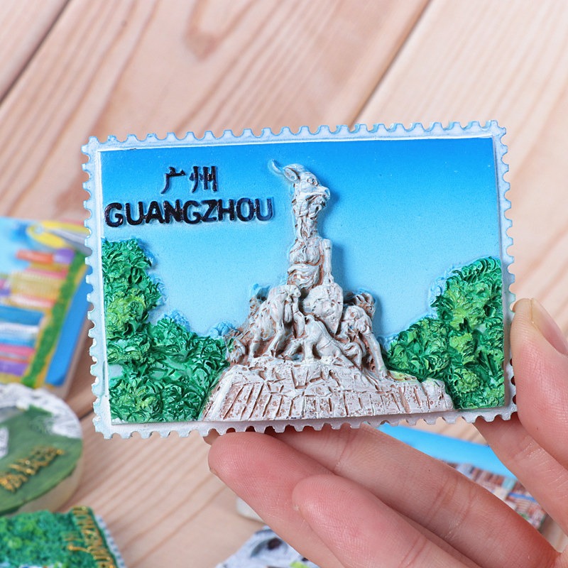 廣東廣州冰箱貼荔枝灣陳家祠小蠻腰石室旅遊紀念品家居裝飾磁貼-細節圖3