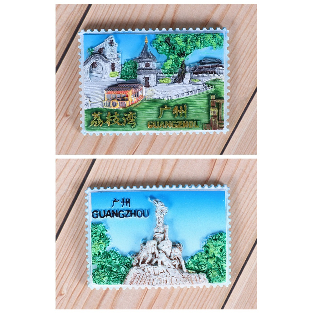 廣東廣州冰箱貼荔枝灣陳家祠小蠻腰石室旅遊紀念品家居裝飾磁貼-細節圖9