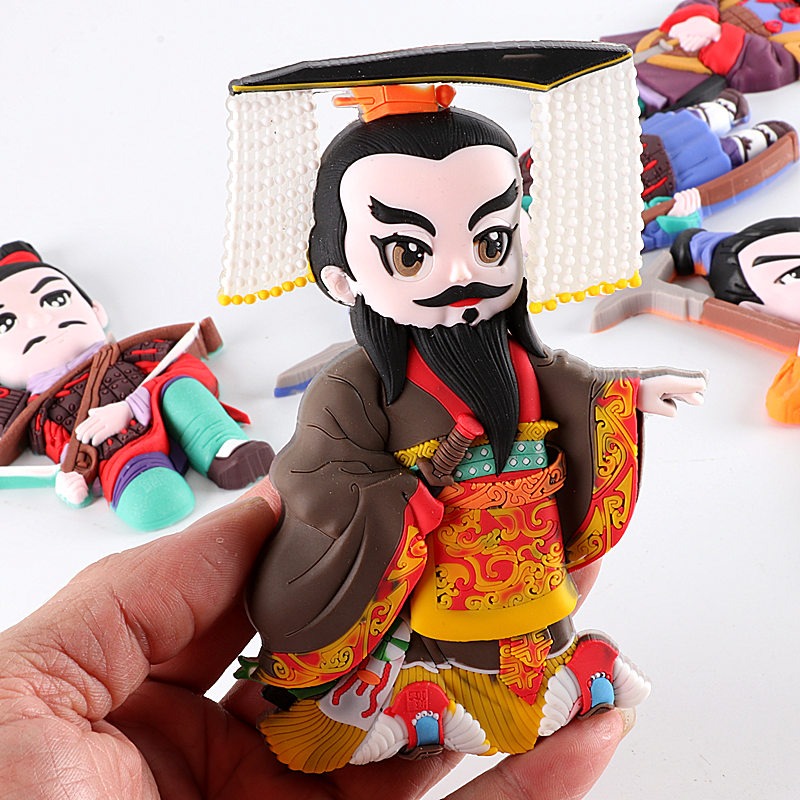 中國特色人物冰箱貼西安兵馬俑秦俑秦始皇立體創意磁貼旅遊紀念品-細節圖2