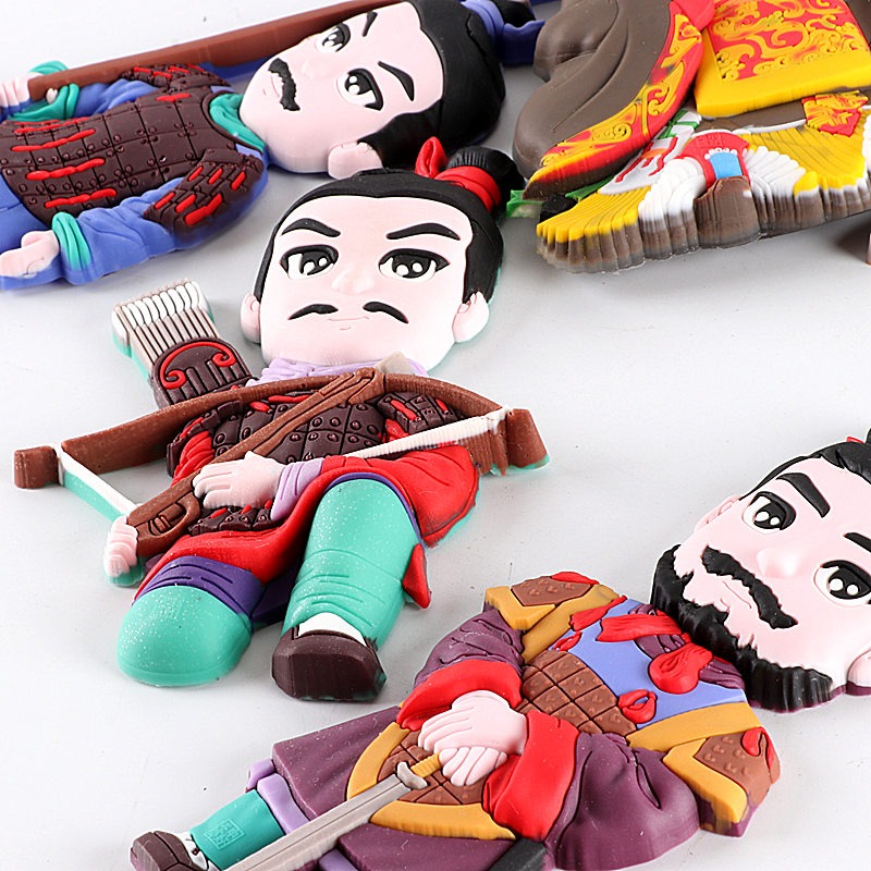 中國特色人物冰箱貼西安兵馬俑秦俑秦始皇立體創意磁貼旅遊紀念品-細節圖3