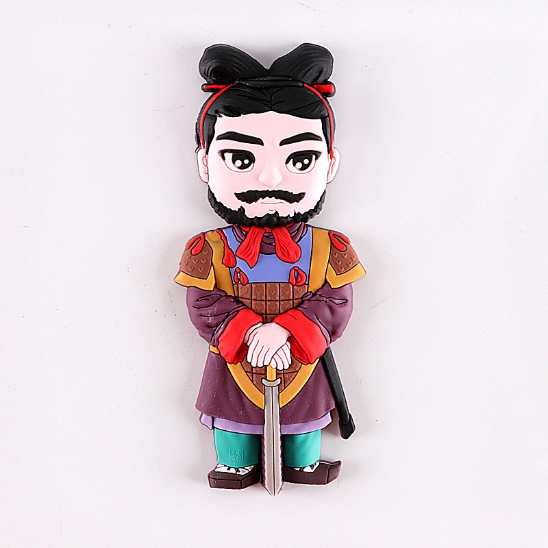 中國特色人物冰箱貼西安兵馬俑秦俑秦始皇立體創意磁貼旅遊紀念品-細節圖4