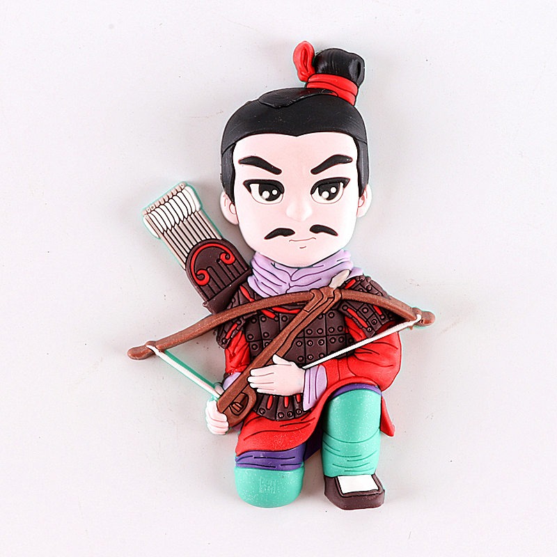 中國特色人物冰箱貼西安兵馬俑秦俑秦始皇立體創意磁貼旅遊紀念品-細節圖5