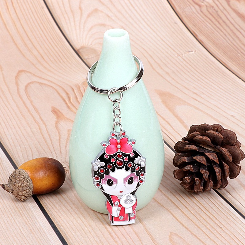 中國京劇戲曲人物鑰匙扣鑰匙圈特色創意小禮物出國送老外商務禮品-細節圖2