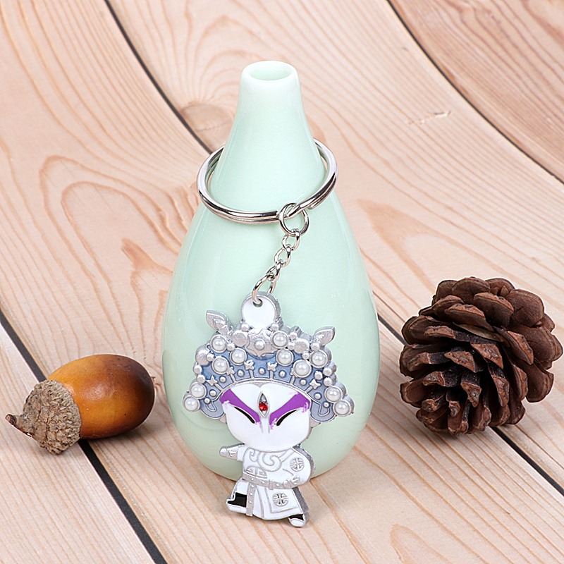 中國京劇戲曲人物鑰匙扣鑰匙圈特色創意小禮物出國送老外商務禮品-細節圖3