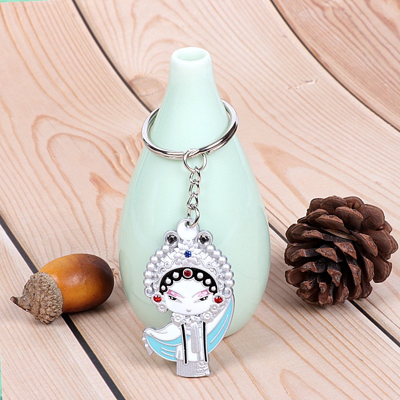 中國京劇戲曲人物鑰匙扣鑰匙圈特色創意小禮物出國送老外商務禮品-細節圖4