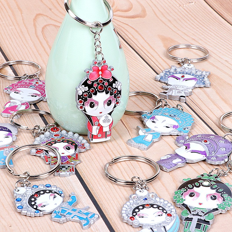 中國京劇戲曲人物鑰匙扣鑰匙圈特色創意小禮物出國送老外商務禮品-細節圖8