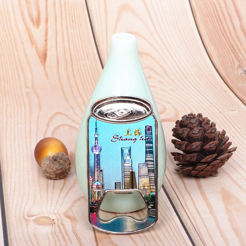 啤酒瓶開瓶器冰箱貼上海特色紀念品東方明珠酒啟子酒開旅遊紀念品-細節圖4