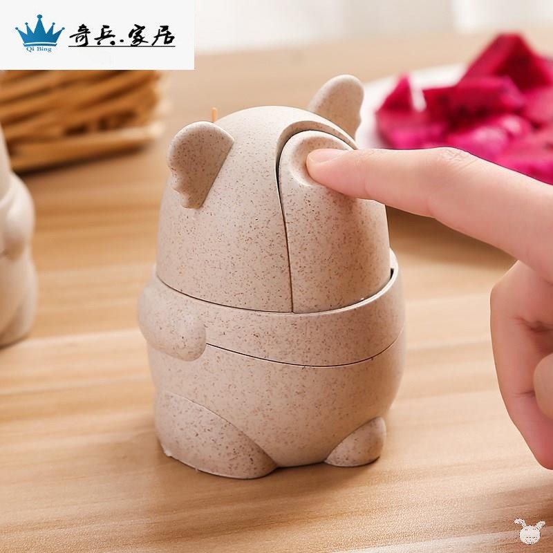 自動牙簽盒高檔個性牙簽桶簡約客廳牙簽罐創意按壓式牙簽筒坐家用-細節圖4