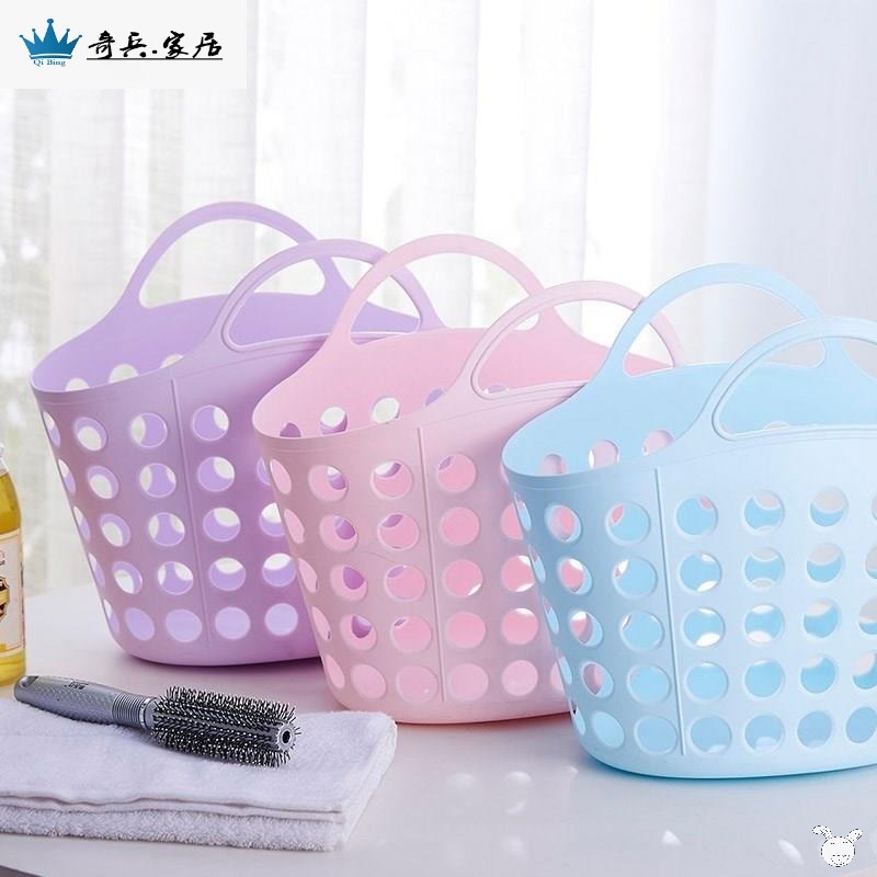 澡藍洗漱藍小號籃子洗浴籃手提籃浴室洗澡筐家用用品籃子籃女游泳-細節圖4