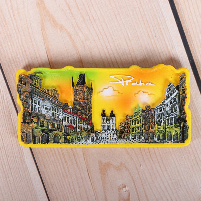 捷克聖馬力諾巴西摩納哥冰箱貼立體樹脂旅遊出國送朋友禮物磁貼-細節圖2