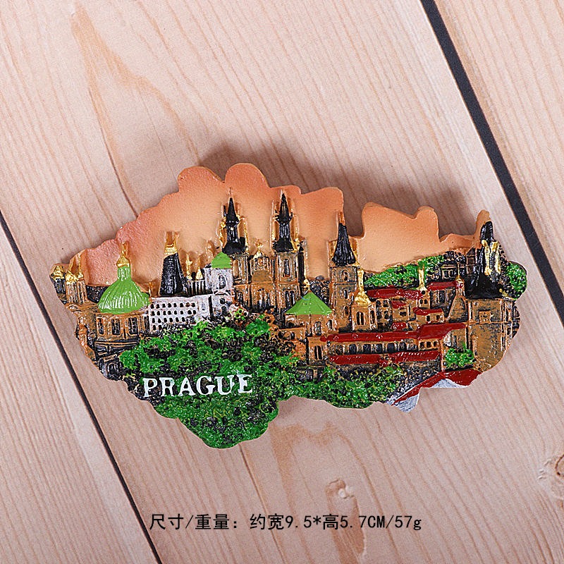 捷克聖馬力諾巴西摩納哥冰箱貼立體樹脂旅遊出國送朋友禮物磁貼-細節圖8
