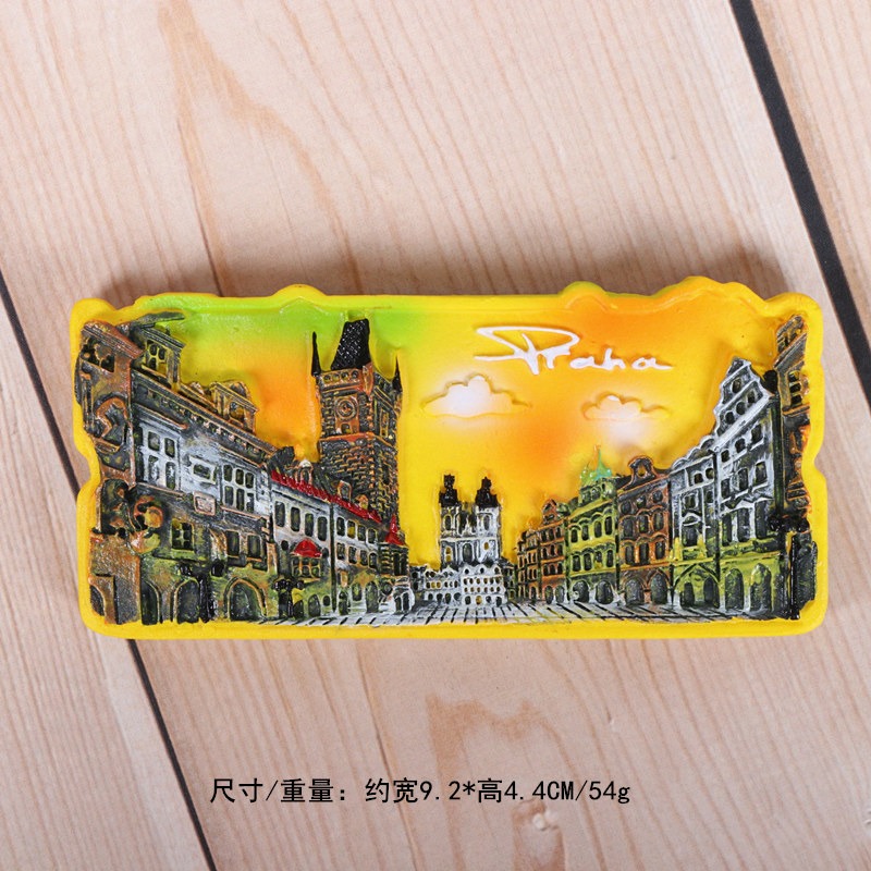 捷克聖馬力諾巴西摩納哥冰箱貼立體樹脂旅遊出國送朋友禮物磁貼-細節圖9