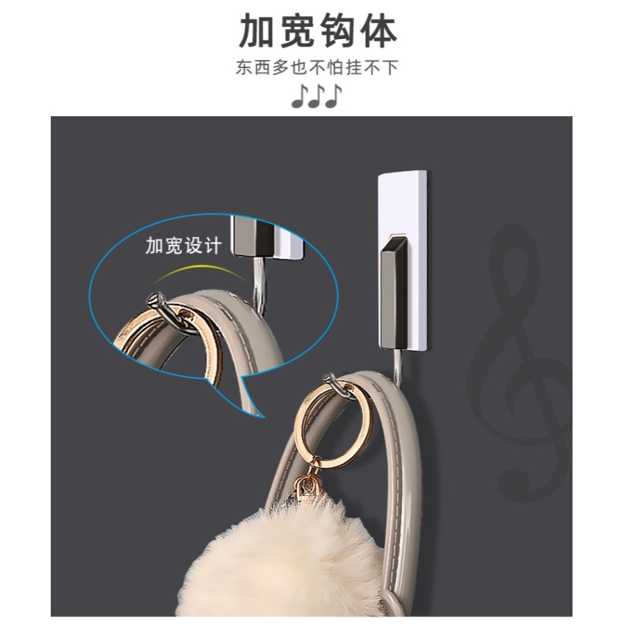 。裝修房門進門塑料鋼琴粘鉤強力承重掛鉤洗手間鍵盤加固臥室入-細節圖8