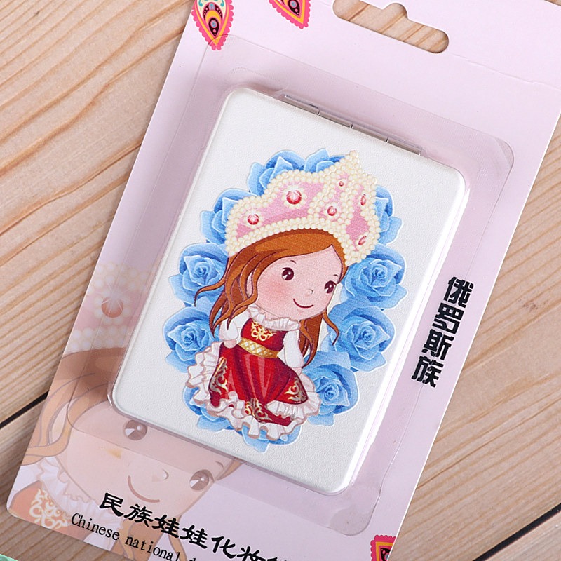 化妝鏡女學生折疊鏡子中國特色少數民族旅遊紀念品送老外小禮物-細節圖3