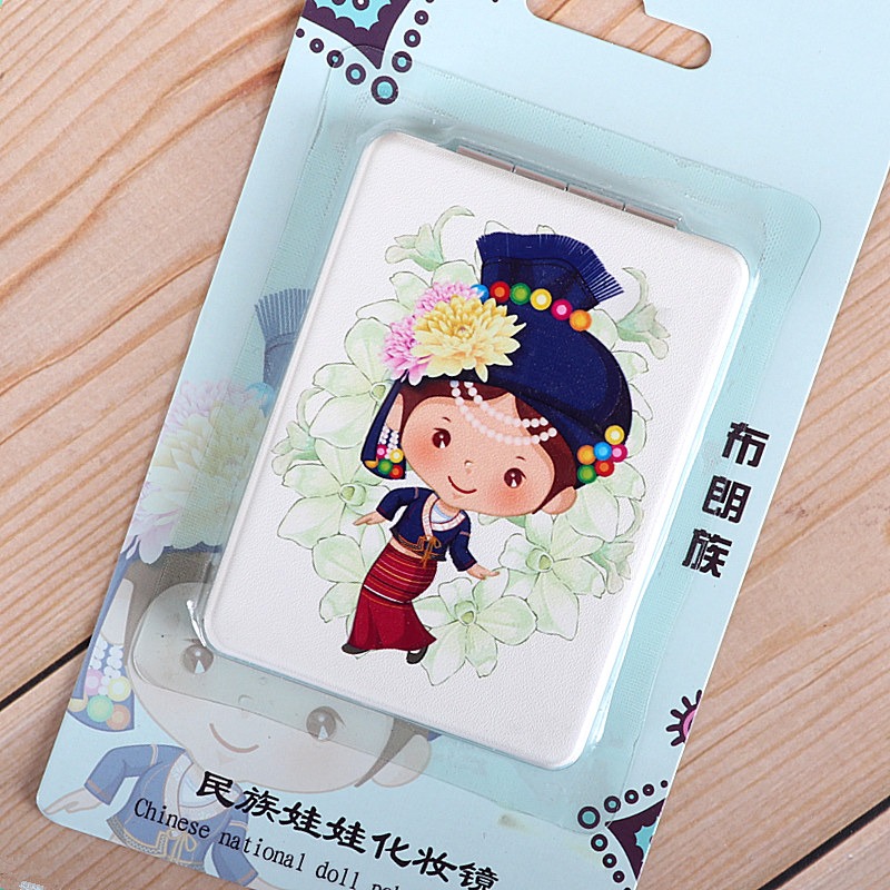 化妝鏡女學生折疊鏡子中國特色少數民族旅遊紀念品送老外小禮物-細節圖4