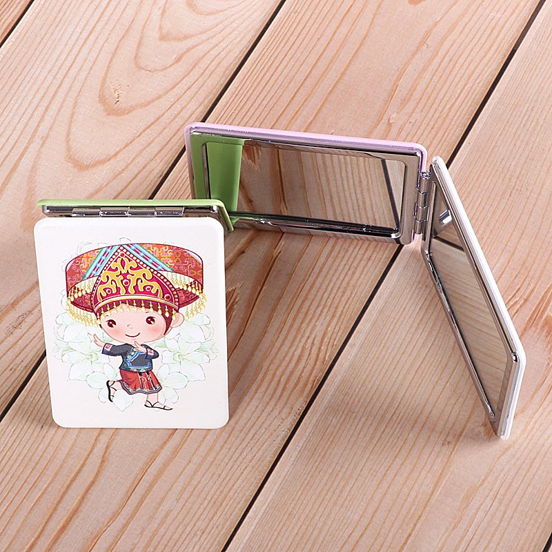 化妝鏡女學生折疊鏡子中國特色少數民族旅遊紀念品送老外小禮物-細節圖8