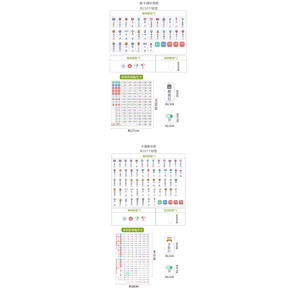 標識貼紙強電指示標示配電插座家用電燈開關表箱裝飾墻貼標簽-細節圖8