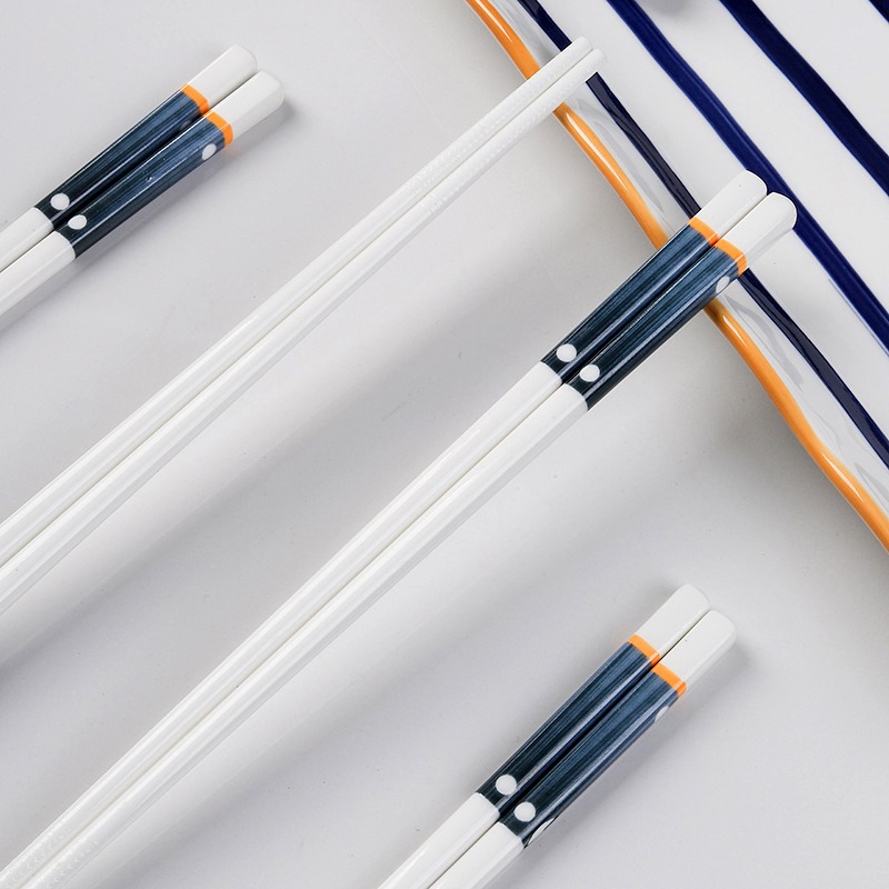 4雙陶瓷筷子家用高檔青花瓷防滑日式骨瓷筷網紅精緻抗摔衛生-細節圖2