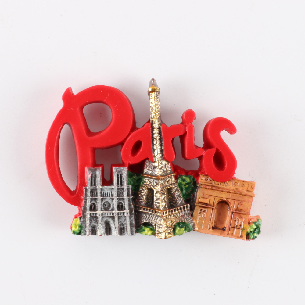 歐式國外冰箱貼法國巴黎特塔凱旋門聖心大教堂立體造型出國紀念品-細節圖2