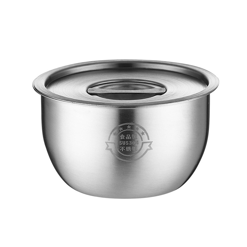 蒸蛋碗 304不銹鋼耐高溫帶蓋燉盅碗雞蛋羹嬰兒輔食燉湯耐摔蒸飯碗-細節圖5