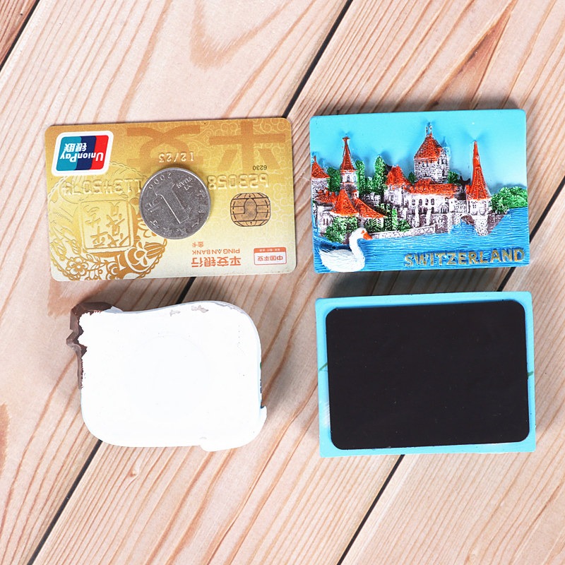 出國旅遊紀念瑞士冰箱貼天鵝湖城堡立體樹脂磁鐵-細節圖5