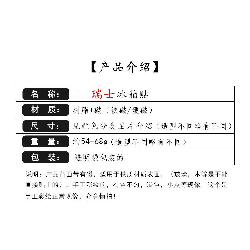 出國旅遊紀念瑞士冰箱貼天鵝湖城堡立體樹脂磁鐵-細節圖6