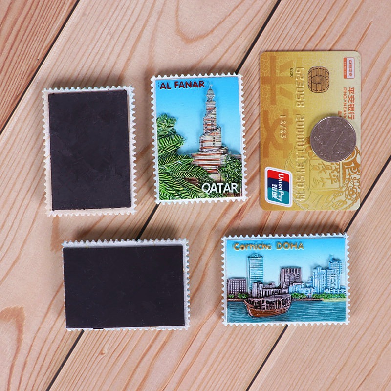 出國旅遊紀念卡塔爾冰箱貼亞運塔多哈港灣樹磁貼送外國朋友禮物-細節圖5