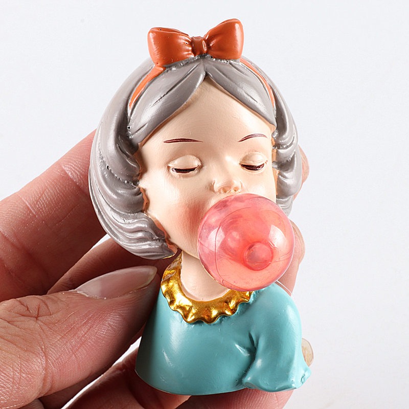 創意可愛人物磁性冰箱貼立體蒙娜麗莎吹泡泡磁力貼吸鐵石-細節圖3