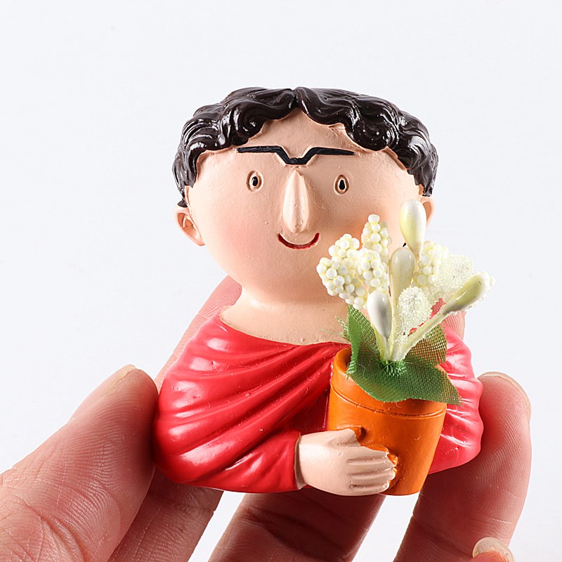 創意可愛人物磁性冰箱貼立體蒙娜麗莎吹泡泡磁力貼吸鐵石-細節圖4