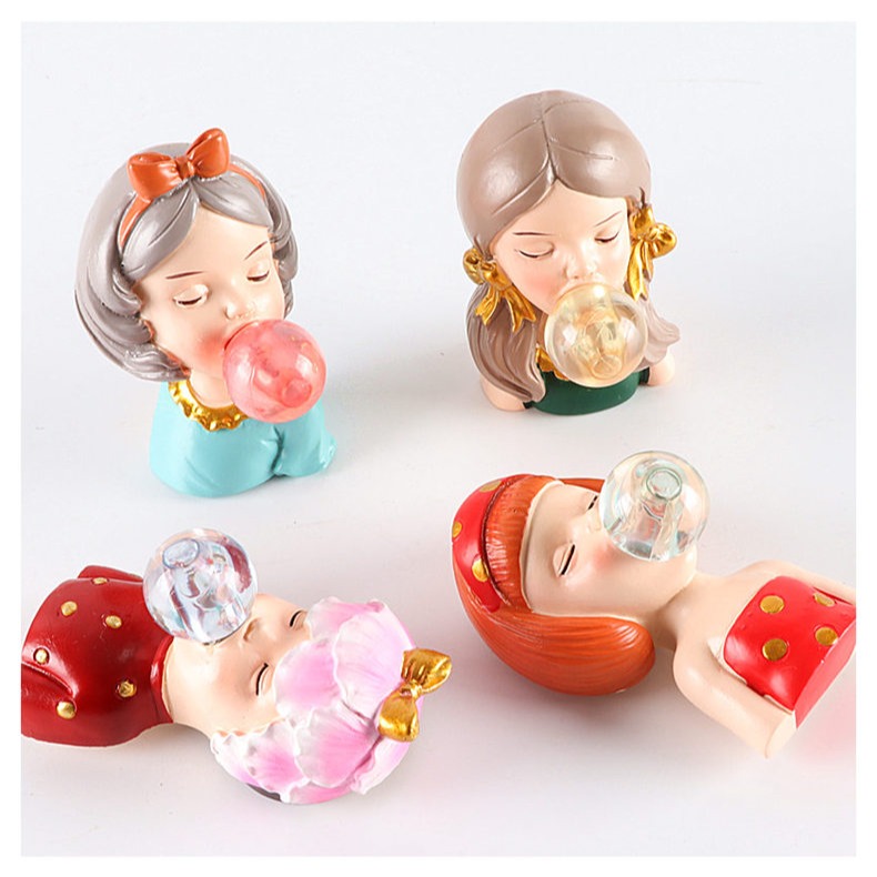 創意可愛人物磁性冰箱貼立體蒙娜麗莎吹泡泡磁力貼吸鐵石-細節圖10