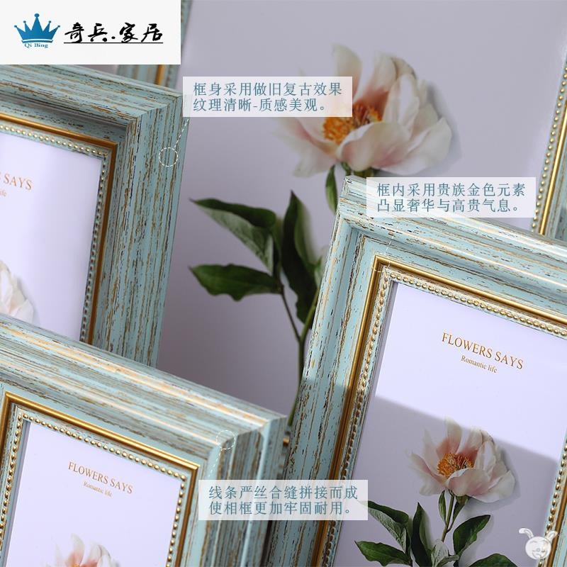 洗照片配相框北歐風牀頭櫃擺件十寸的相框擺臺精緻小清新桌擺飾品-細節圖4