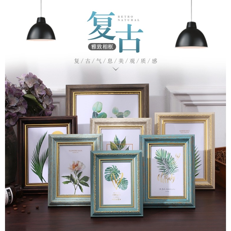 洗照片配相框北歐風牀頭櫃擺件十寸的相框擺臺精緻小清新桌擺飾品-細節圖6