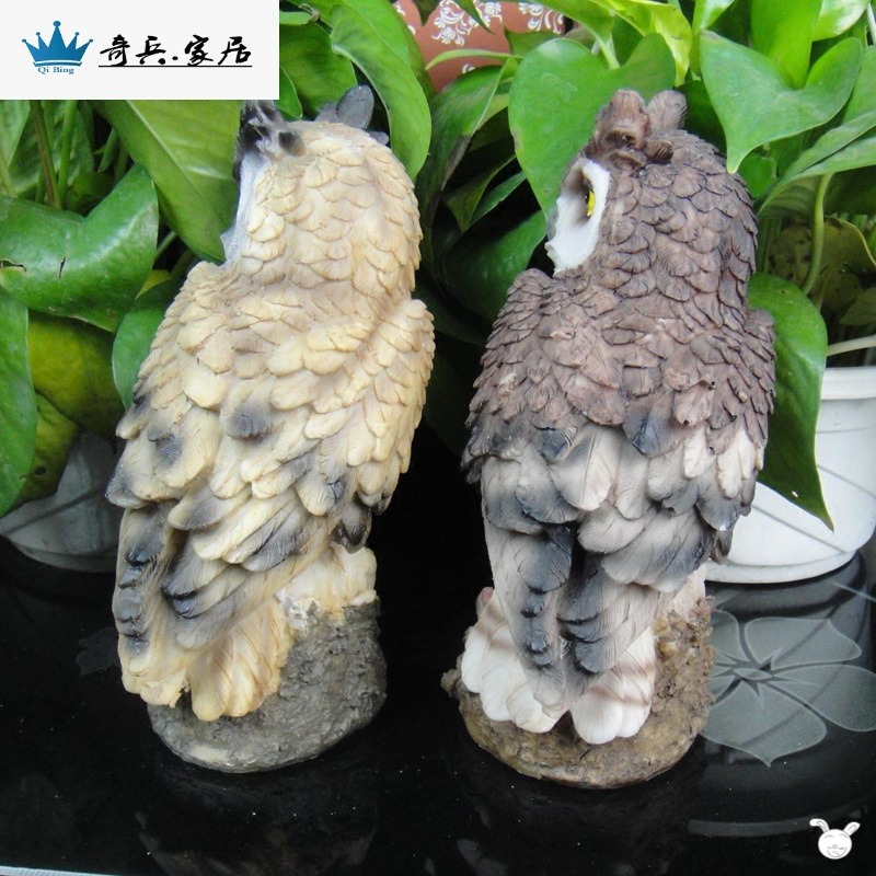 。仿真貓頭鷹 驅鳥用嚇鳥 戶外 防鳥驅鳥鷹果園多肉陽臺擺件。-細節圖4
