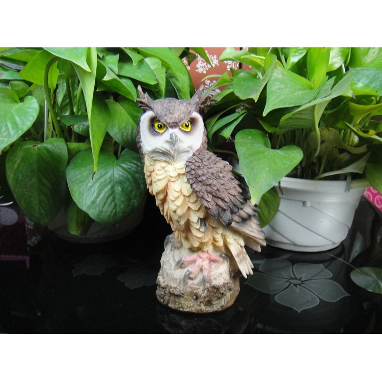 。仿真貓頭鷹 驅鳥用嚇鳥 戶外 防鳥驅鳥鷹果園多肉陽臺擺件。-細節圖6