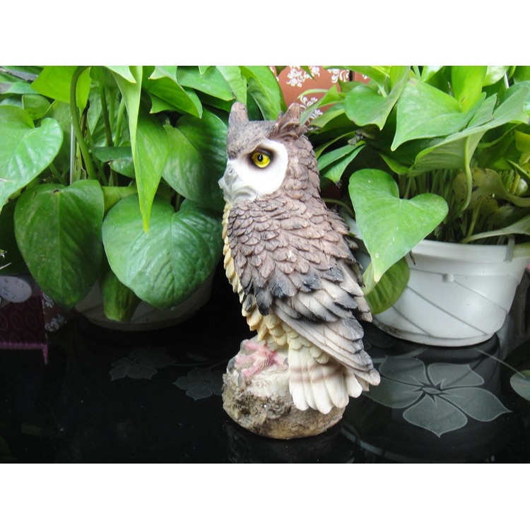 。仿真貓頭鷹 驅鳥用嚇鳥 戶外 防鳥驅鳥鷹果園多肉陽臺擺件。-細節圖7