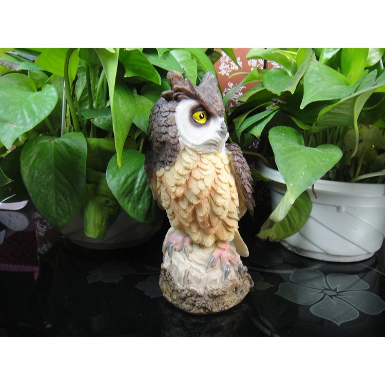 。仿真貓頭鷹 驅鳥用嚇鳥 戶外 防鳥驅鳥鷹果園多肉陽臺擺件。-細節圖9