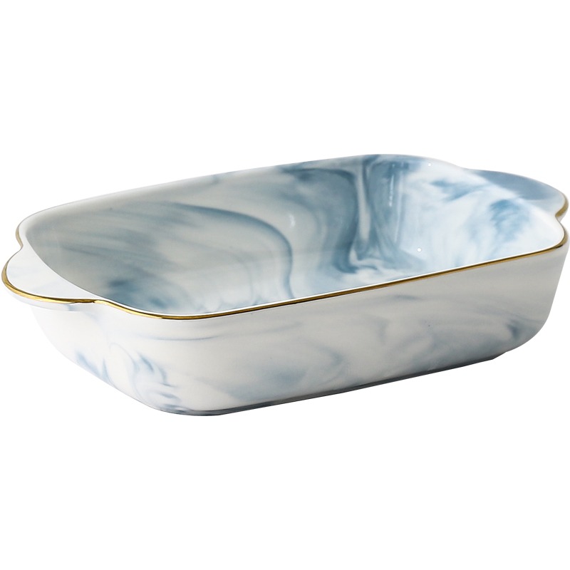 陶瓷微波爐烤盤芝士焗飯盤長方形烤箱專用餐具家用菜盤子焗飯烤碗-細節圖5